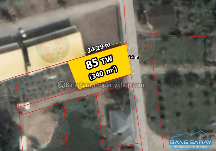 Ocean side Land for Sale 85 TW - Bang Saray ที่ดิน  สำหรับขาย