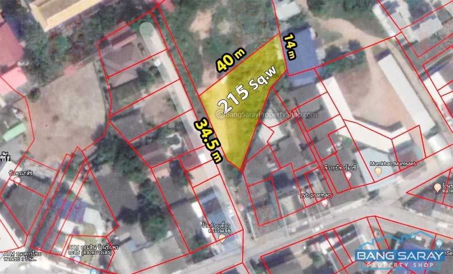 Ocean side Land for Sale in Bang Saray ที่ดิน  สำหรับขาย