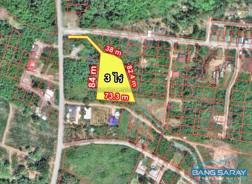 3 Rai of Land for Sale in Sattahip (Plutaluang) ที่ดิน  สำหรับขาย