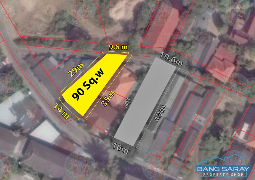 Ocean side Land for Sale in Bang Saray Town ที่ดิน  สำหรับขาย