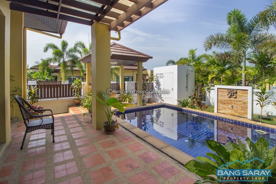 Single story Pool Villa Bali style for Sale in Bang Saray  บ้าน  สำหรับขาย