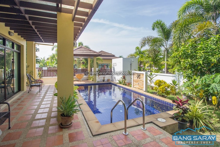 Single story Pool Villa Bali style for Sale in Bang Saray  บ้าน  สำหรับขาย