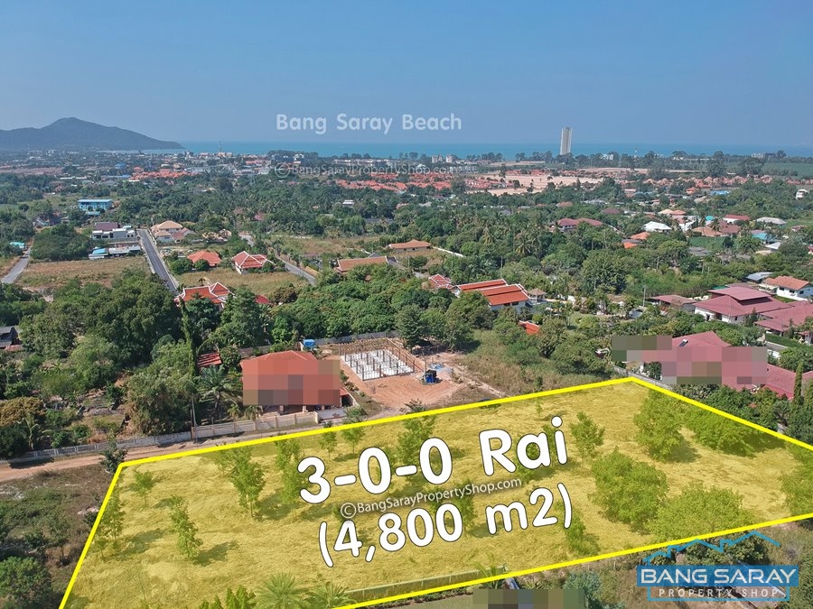 3 Rai of Land for Sale,  East-side Bang Saray ที่ดิน  สำหรับขาย