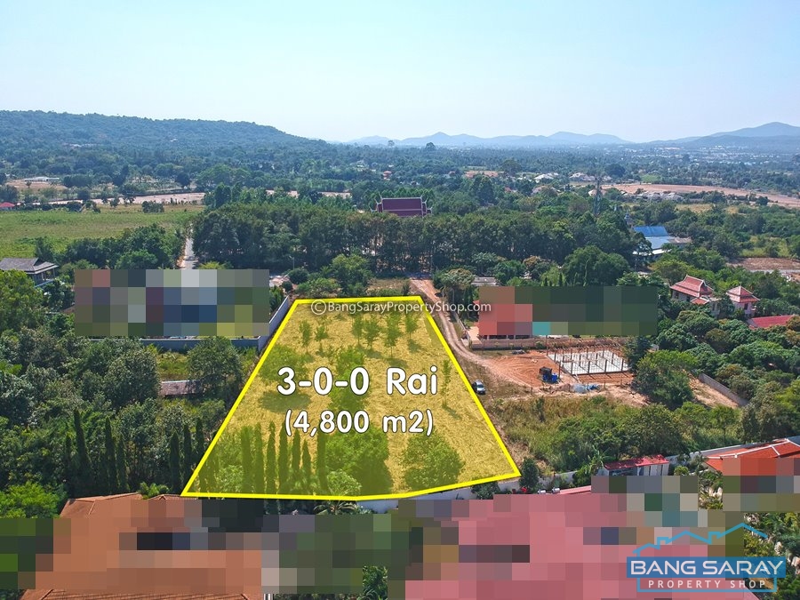 3 Rai of Land for Sale,  East-side Bang Saray ที่ดิน  สำหรับขาย