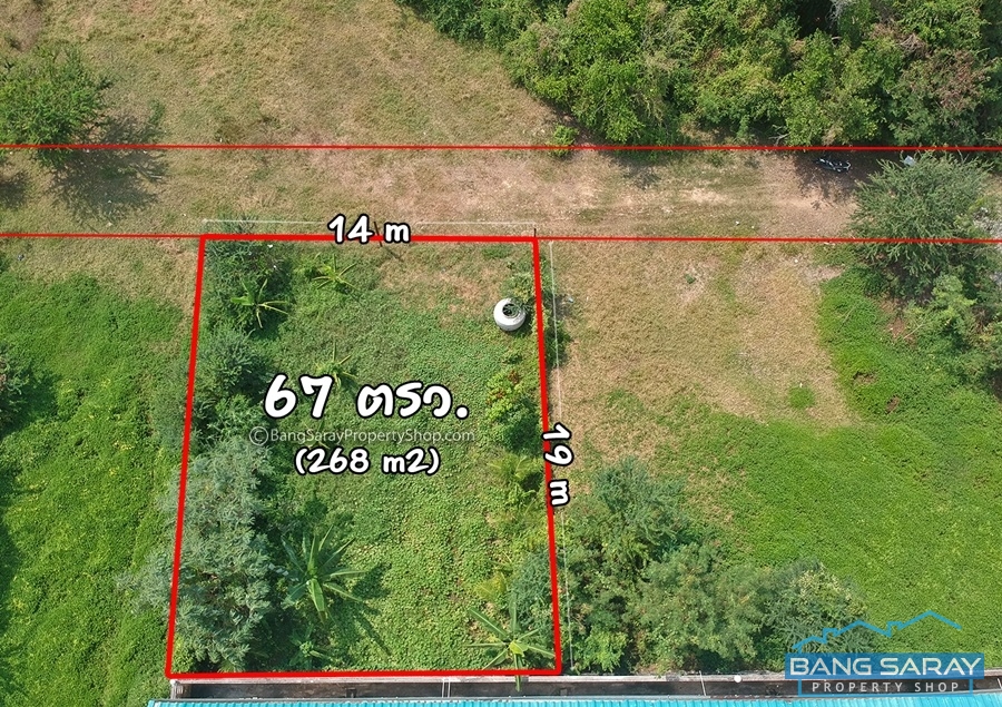 Plot of Land for Sale in Bang Saray Beachside, Close to Bang Saray Beach. ที่ดิน  สำหรับขาย