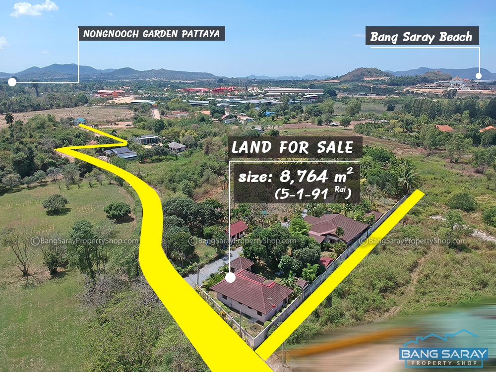 5 Rai of Land with House for Sale in Na Jomtien (soi Silver Lake vineyard) ที่ดิน  สำหรับขาย