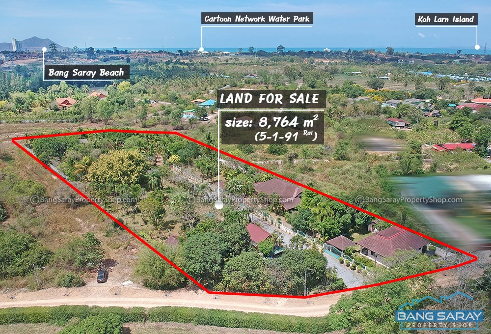 5 Rai of Land with House for Sale in Na Jomtien (soi Silver Lake vineyard) ที่ดิน  สำหรับขาย