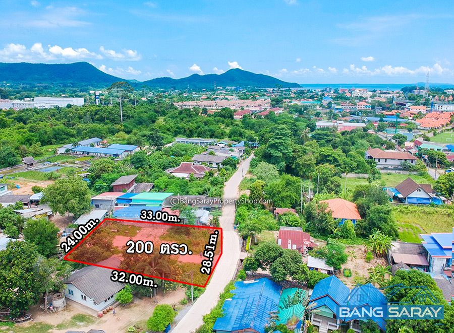  Land for Sale in Bang Saray Only 600m. from Sukhumvit Rd. ที่ดิน  สำหรับขาย