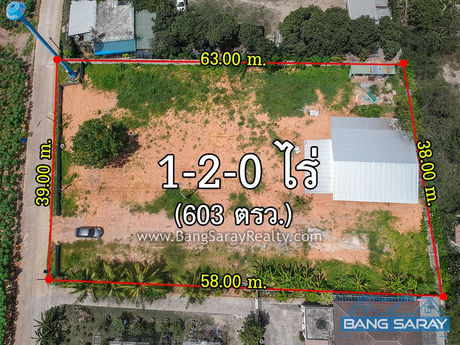 Land for Sale in Bang Saray Only 2.5 km. from the Beach. ที่ดิน  สำหรับขาย