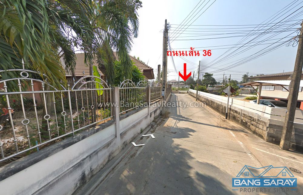 1 Rai of Land for Sale in Nong Pla Lai 100 m. to 36Rd. ที่ดิน  สำหรับขาย