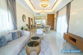 ขายบ้านใหม่ Pool Villa  สระส่วนตัว พร้อมเฟอร์ตกแต่งครบ - 3 ห้องนอนบ้านสำหรับขายในนาจอมเทียน, นาจอมเทียน