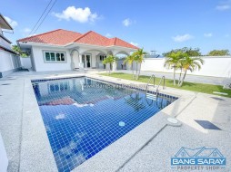 ขาย Pool Villa สร้างใหม่ ใกล้แหล่งท่องเที่ยว #ทำรายวันได้ - 3 ห้องนอนบ้านสำหรับขายในบางเสร่, นาจอมเทียน