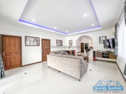 ขาย Pool Villa คุณภาพยูโรปผนัง 2 ชั้น ใกล้แหล่งท่องเที่ยว - 2 ห้องนอนบ้านสำหรับขายในบางเสร่, นาจอมเทียน