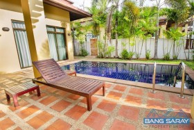 ให้เช่าบ้านเดี่ยวสไตร์บาหลี พร้อมสระว่ายน้ำ - 3 ห้องนอนบ้านสำหรับเช่าในบางเสร่, นาจอมเทียน