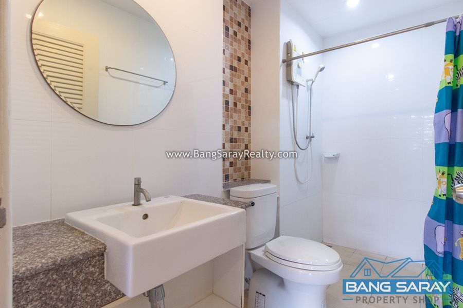 One Bed Condo for Rent in Bang Saray, 250m to Beach คอนโด  สำหรับเช่า