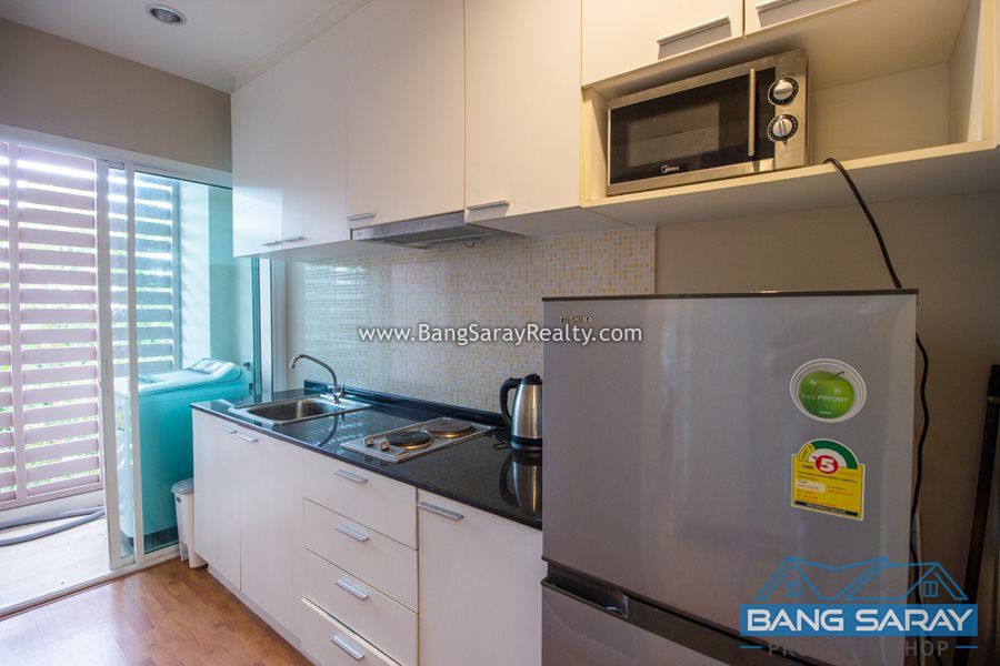 One Bed Condo for Rent in Bang Saray, 250m to Beach คอนโด  สำหรับเช่า