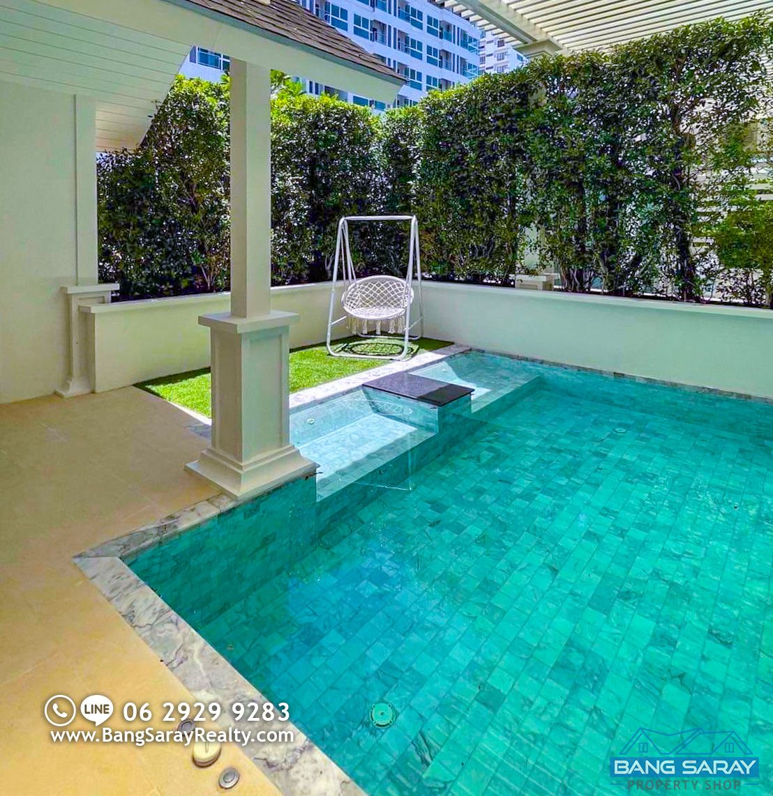 Corner Condo with Private Pool for Sale in Na jomtien.  คอนโด  สำหรับขาย