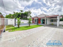 Pool Villa บางเสร่ สร้างใหม่เอี่ยม ไม่มีค่าส่วนกลาง - 3 ห้องนอนบ้านสำหรับขายในบางเสร่, นาจอมเทียน