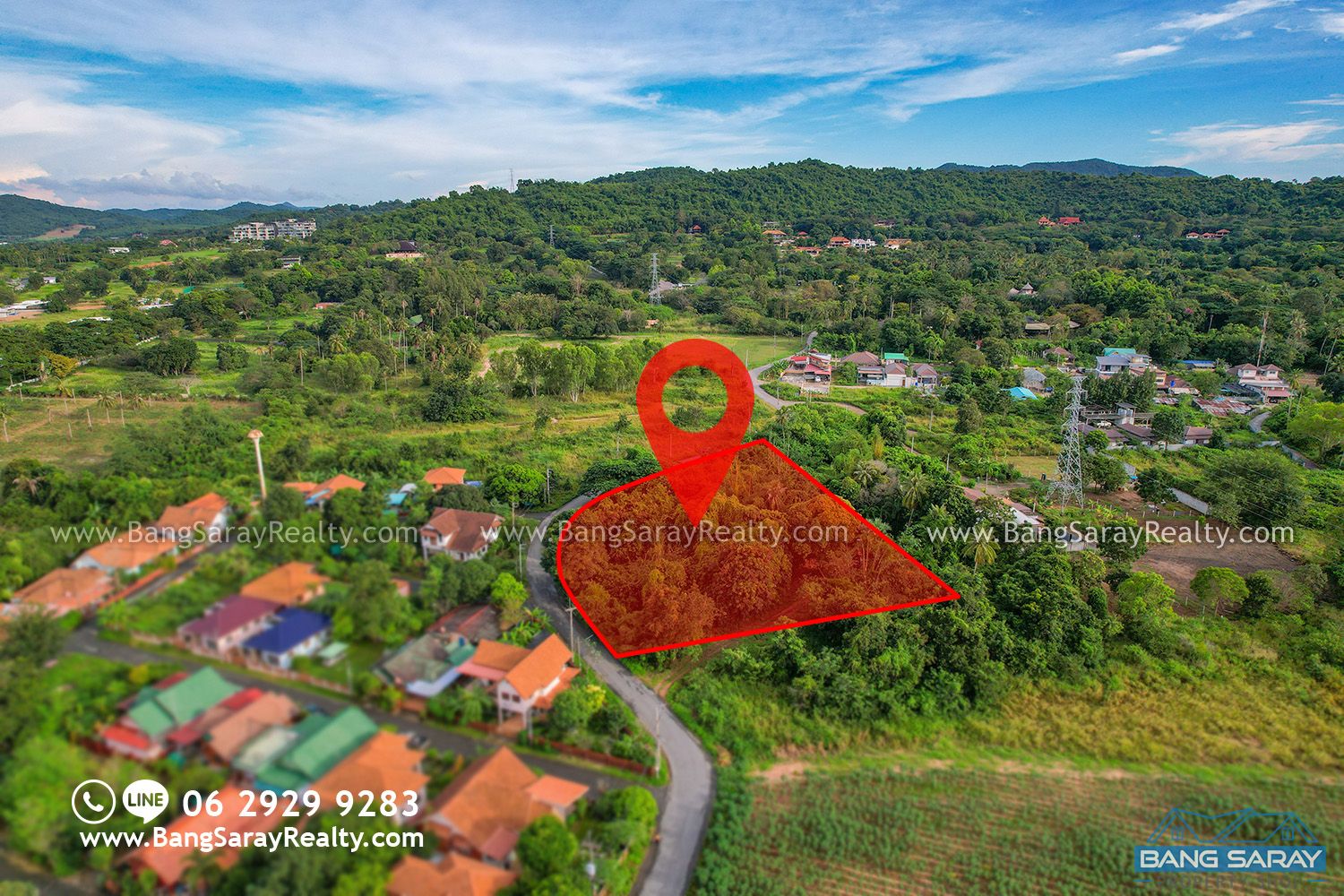 2 Rai 169 Sqw of Land for Sale in Bang Saray ที่ดิน  สำหรับขาย