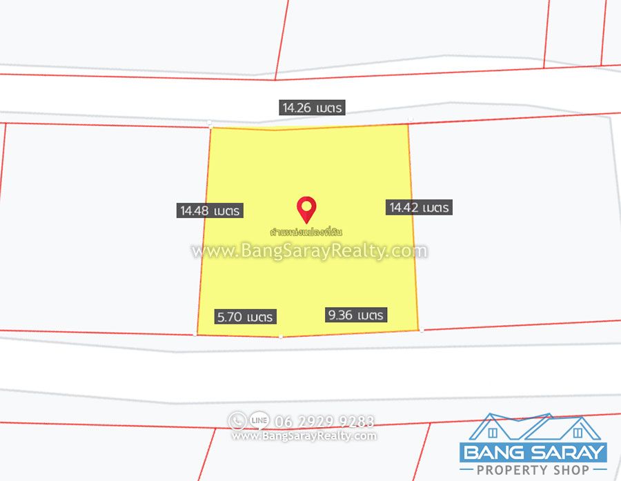 Land for Sale in Bang Saray Beachside  ที่ดิน  สำหรับขาย