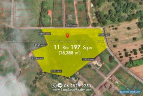 ขายที่ดิน 11 ไร่ บางเสร่ ติดถนนหน้ากว้าง มีวิวภูเขาล้อมรอบ - ที่ดินสำหรับขายในบางเสร่, นาจอมเทียน