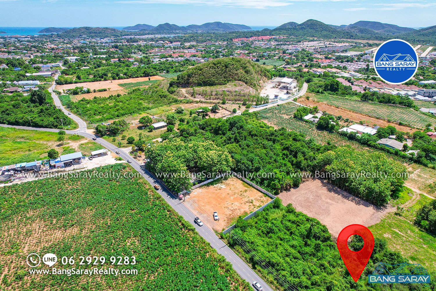 Sattahip Land for Sale with Mountain views. ที่ดิน  สำหรับขาย