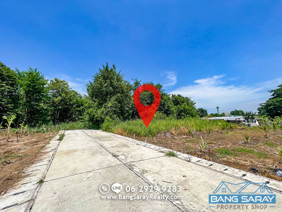 Bang Saray Land for Sale 99 sqw. only 500m. from Sukhumvit Rd. ที่ดิน  สำหรับขาย