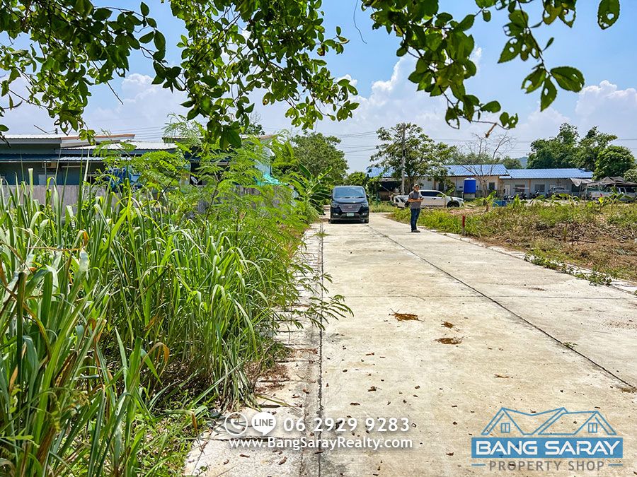 Bang Saray Land for Sale 99 sqw. only 500m. from Sukhumvit Rd. ที่ดิน  สำหรับขาย