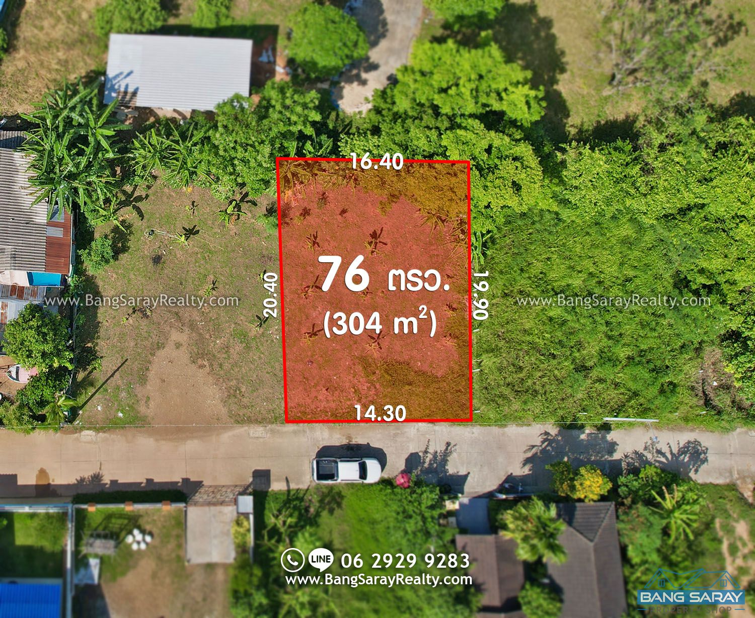 76 sqw of Land for Sale in Oceanside Bang Saray ที่ดิน  สำหรับขาย