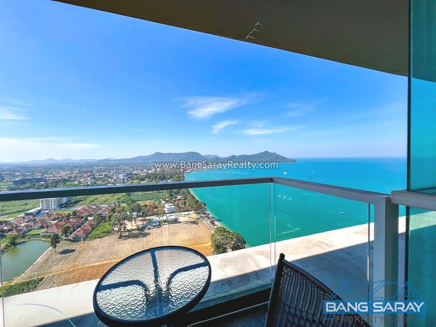 Beachfront Bang Saray Condo for Rent, Sea Views Fl 29 คอนโด  สำหรับเช่า