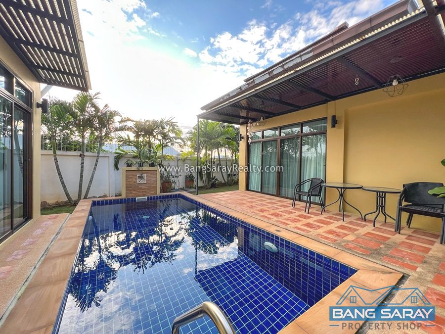 Pool Villa Corner Plot for Rent, Beachside Bang Saray บ้าน  สำหรับเช่า