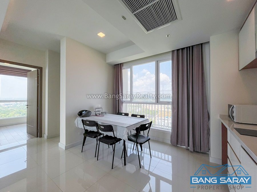 Corner unit with Sea view, Beachfront Bang Saray Condo for Rent. คอนโด  สำหรับเช่า