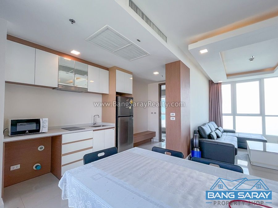 Corner unit with Sea view, Beachfront Bang Saray Condo for Rent. คอนโด  สำหรับเช่า