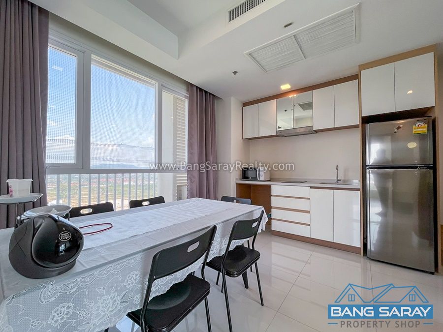 Corner unit with Sea view, Beachfront Bang Saray Condo for Rent. คอนโด  สำหรับเช่า