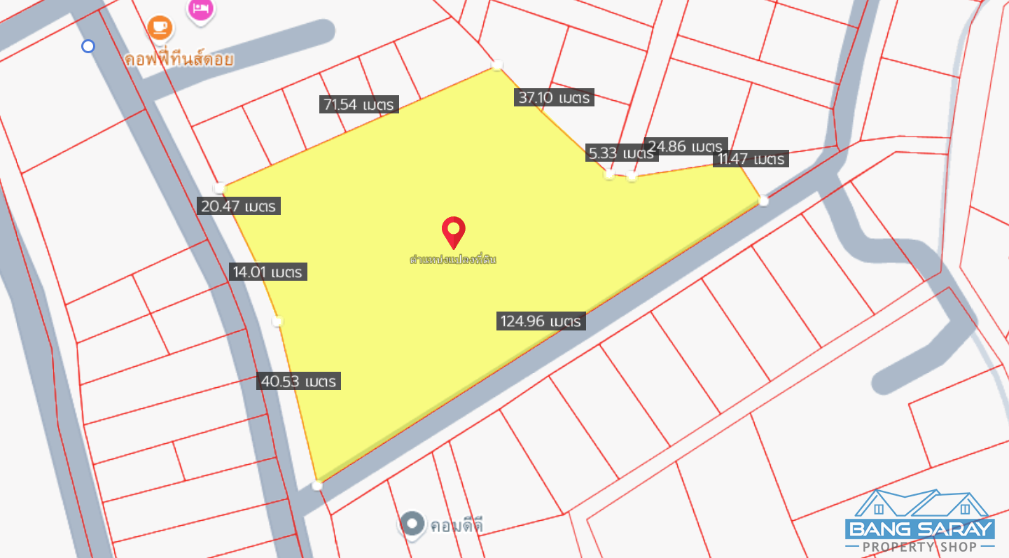 3 Rai and 300 sqw for Sale Beachside Bang Saray ที่ดิน  สำหรับขาย