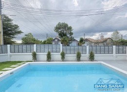 Pool Villa 2 ชั้น บางเสร่ ติดสุขุมวิท ใกล้ทะเล 3 นาที - 4 ห้องนอนบ้านสำหรับขายในบางเสร่, นาจอมเทียน