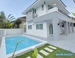 Pool Villa 2 ชั้น บางเสร่ ติดสุขุมวิท ใกล้ทะเล 3 นาที - 4 ห้องนอนบ้านสำหรับขายในบางเสร่, นาจอมเทียน