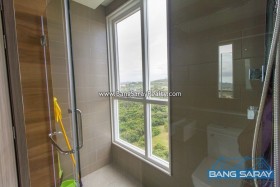 Del Mare Beachfront Condo ห้องมุมให้เช่า - 1 ห้องนอนคอนโดสำหรับเช่าในบางเสร่, นาจอมเทียน