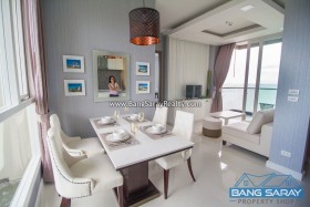 Del Mare Beachfront Condo ห้องมุมให้เช่า - 1 ห้องนอนคอนโดสำหรับเช่าในบางเสร่, นาจอมเทียน