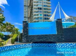 Del Mare Beachfront Condo ห้องมุมให้เช่า - 1 ห้องนอนคอนโดสำหรับเช่าในบางเสร่, นาจอมเทียน