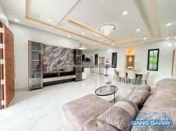 บ้านเดี่ยวสร้างใหม่ บางเสร่ ใกล้ถนนสุขุมวิทเพียง 1 กม. - 3 ห้องนอนบ้านสำหรับขายในบางเสร่, นาจอมเทียน